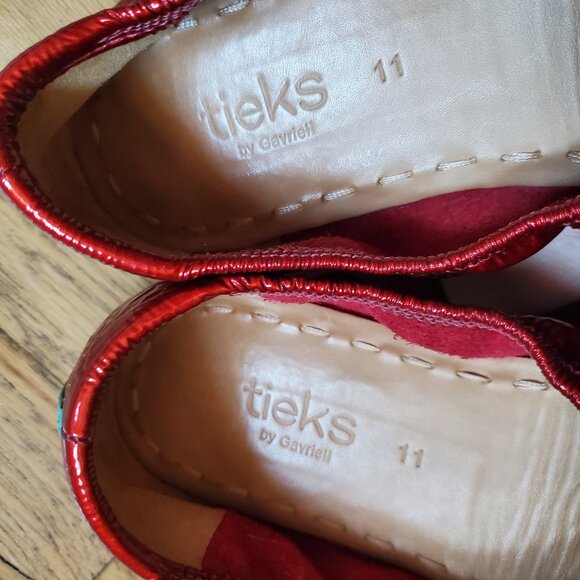 Tieks by Gavrieli Red Diamond Patent Ballet Flats Special Edition Womens size 11 - Picture 12 of 16